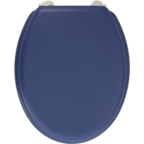 Abattant WC Dolce – Charnières inox – Bois moulé – Couleur bleu marine – Pour installation facile – Gelco (1/6)