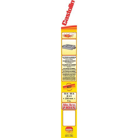 Etui de 5 baguettes alliage d aluminium 2101 S diamètre 2,5mm CASTOLIN 2101 S 2505 (1/2)