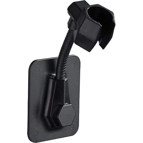 Support de douche universel réglable, support de douche mural, support de douche rotatif, support de pommeau de douche à main, support de douche à main rotatif, pour salle de bain (noir) (1/5)