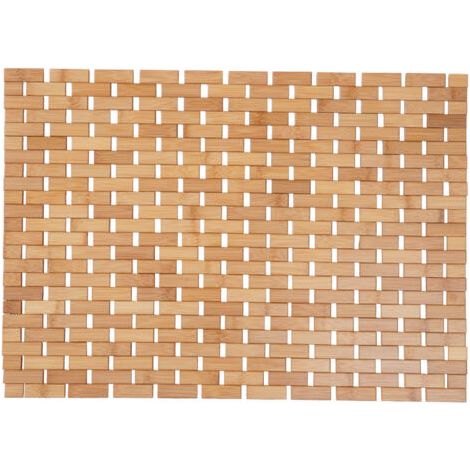 Tapis de Douche antidérapant - Tapis de Bain en Bambou - Tapis de Bain en Bois - Plateau de Douche en Bois - Tapis de Baignoire antidérapant (1/5)