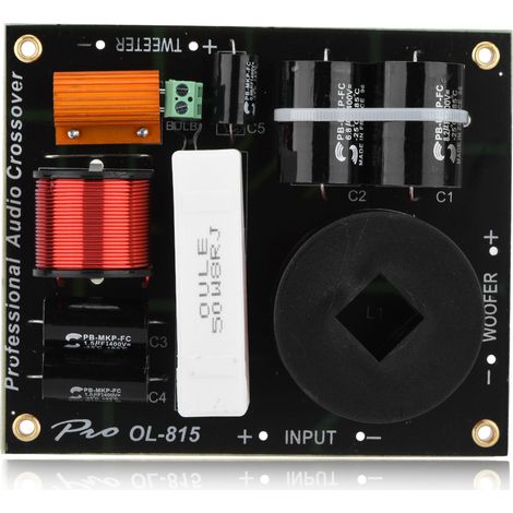 Diviseur de Fréquence 2 Voies Filtre Crossover Professionnel pour Haut-parleurs