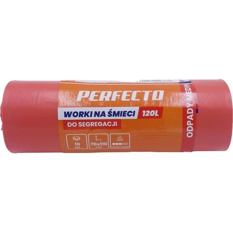 Müllsäcke 120L 70x110 rot 10 Stück Perfecto