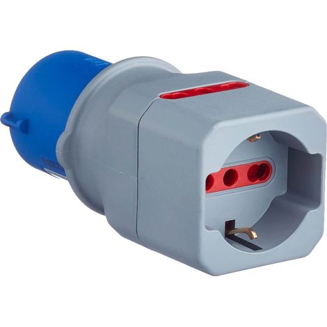 Adattatore Industriale 220V Spina 2P con T16A P.schuko con 2 10 e 16 A (1/3)
