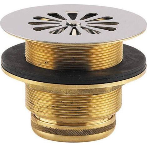 Ablaufventil Siphon classic 108 Edelstahl Messing, 40x49