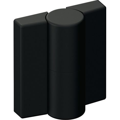Charnière DIN gauche hauteur 52 mm largeur 47 mm polyamide avec insert métallique noir profond, mat HEWI