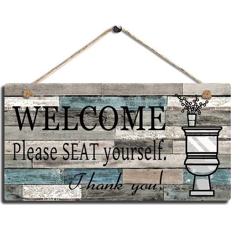 Plaque En Bois - 20 x 10 cm - Imprimé UV Haute Précision - Décoration Murale Intérieure - Pour Salle De Bain Salon Chambre - 1 Pièce (1/5)