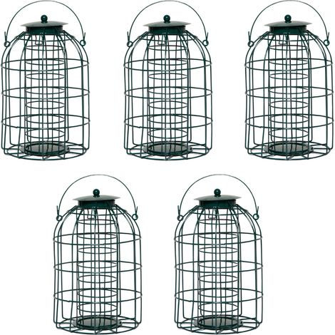 Pack of 5 Wild Bird Fat Ball Feeder with Squirrel Guard (1/5)