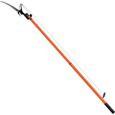 Scie télescopique échenilloir 2,60 m – Lame 360 mm pour branches jusqu'à 30 mm – Corde de tirage avec poignée en T – Hauteur de travail max. 4 m (1/5)