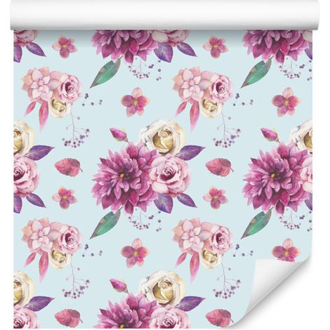 Carta da parati con bouquet di fiori in stile vintage per soggiorno e camera da letto 50x1000 (1/5)