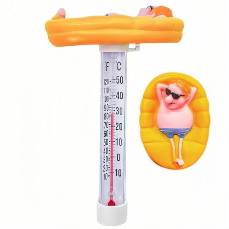 Thermomètre flottant pour piscine, incassable, idéal pour les piscines, spas, jacuzzis, bassins et pataugeoires. (1/5)
