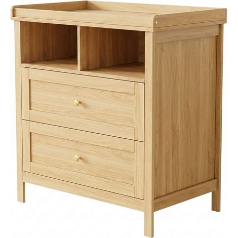 Cassettiera fasciatoio convertibile per bebè con cassetti e sponda rimovibile 82x50x90 cm (1/5)