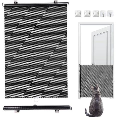 Cancello di sicurezza per cuccioli, cancelletto portatile per scale, cancelletto di sicurezza per cani di piccola taglia, cancelletto per cani estensibile e retrattile, multifunzione (1/5)