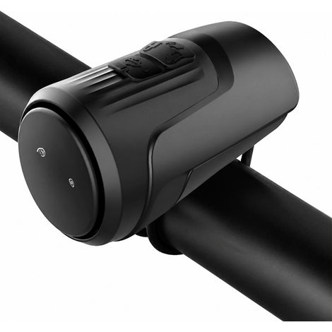 Sonnette de vélo électrique, alarme antivol de 125 dB, klaxon puissant pour adultes avec 1 mode sonore, batterie rechargeable USB, étanche, compatible VTT/BMX/trottinette/vélo de route. (1/5)