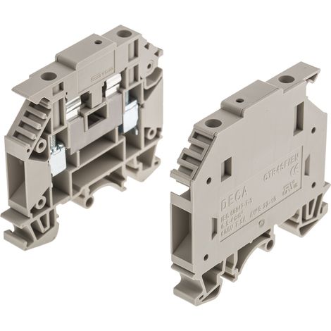 Bloc de jonction sectionnable RS PRO, 4mm², A visser, Beige ( Prix pour Paquet de 10 )