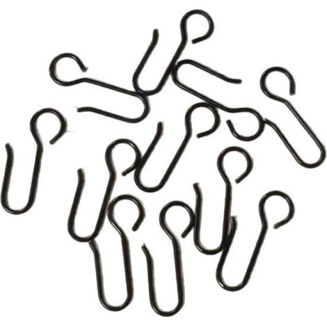Black S13 hooks, 3.5CM black metal curtain hooks, metal curtain hooks with S-shaped pointed hooks (15 pieces) (1/5)