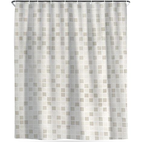 Waterproof PEVA Shower Curtain with Hooks, 180x180 cm (1/5)