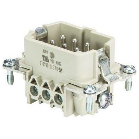 Wieland Electric 70.310.0640.0 Insert mâle BAS Nombre total de pôles 6 + PE 1 pc(s) D11702 (1/3)
