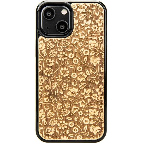 Custodia in legno per iPhone 13 Mini FIORI SELVATICI ANIEGRE (1/3)