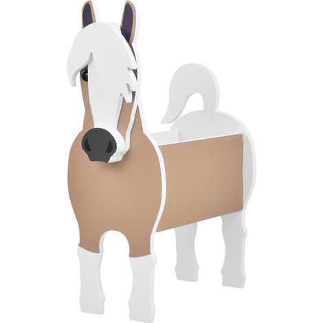 Jardinière animaux 34x24cm PVC multicolore pour cactus succulentes petites fleurs cheval, à monter soi-même, déco maison bureau (1/4)