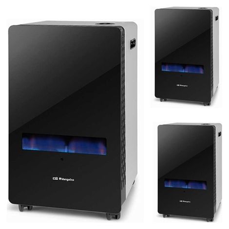 Suinga – Poêle à gaz 3800W – Technologie flamme bleue – Triple sécurité – Verre trempé – Pour butane et propane – Roulettes de transport