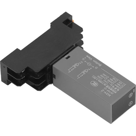 Relais temporisé multifonctionnel à 2 voies avec affichage numérique LCD et socle, 380 V CA (1/5)