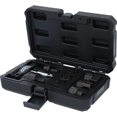 KS TOOLS 3/8" Set di profili speciali per il servizio dell'olio con viti di scarico in plastica, 9 pezzi - 150.1040 (1/4)