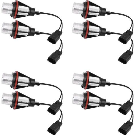 Ampoules LED ambrées 8000K Angel Eye pour feux de position/halo BMW E39 E53 E60 E63 E64 E66 E87 5 6 7 X3 X5 [Lot de 8 pièces] (1/5)