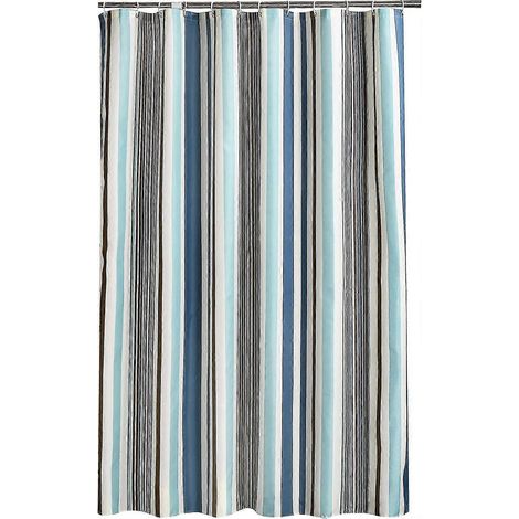 Rideau de douche 200 x 240 cm (largeur x hauteur), anti-moisissure, antibactérien, hydrofuge, doublure, tissu polyester doux, rideau de bain (1/5)