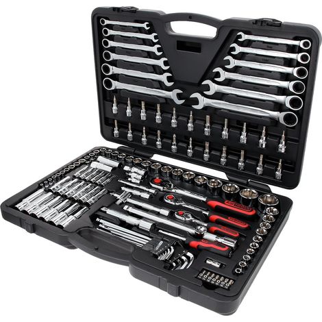 KS TOOLS 1/4"+3/8"+1/2" Juego de llaves de vaso CHROMEplus de 124 piezas - 918.0724 (1/4)