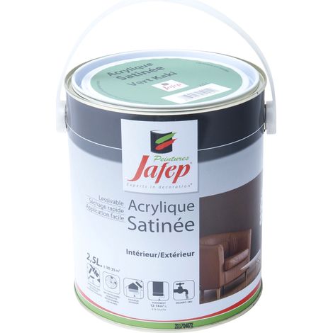 Peinture acrylique satinée vert kaki Jafep  2,5l