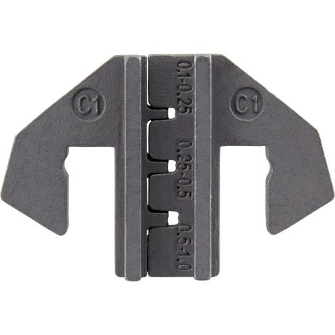 TOOLCRAFT PLE-0C1 Crimp-Einsätze Flachstecker Quetschbereich: 0.1 bis 1 mm² Passend für Marke (Zange (1/2)