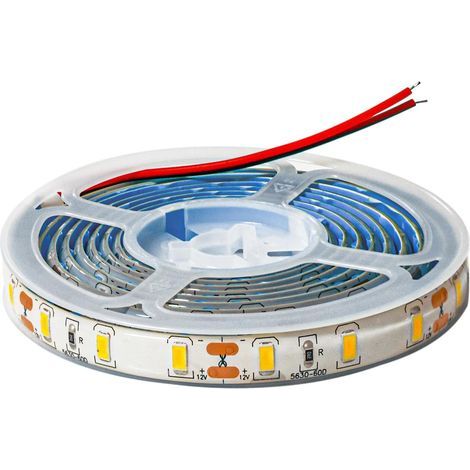 12V LED Strip, 2M SMD 5630 Warm White 3500K IP65 Waterproof LED Strip, Total 120 LEDs, LED Light Strip for Bedroom, Kitchen, Advertising Decoration (1/5)