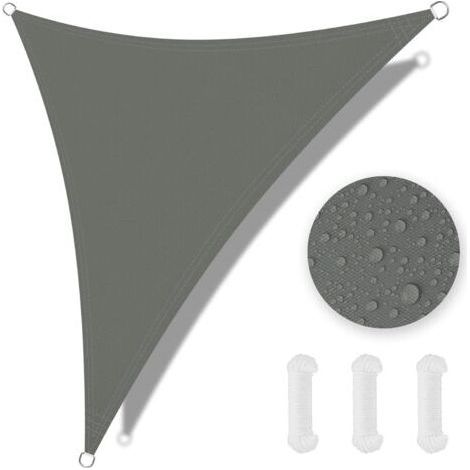 Dreieckiges Sonnensegel 2 x 2 x 2 m, wasserdichte Markise mit UV-Schutz, wasserdichtes Schattierungstuch (1/5)