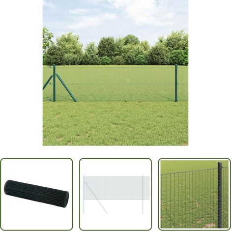vidaXL Clôture jardin - Clôture en fil soudé Vert 0.5 x 50 m (1/5)