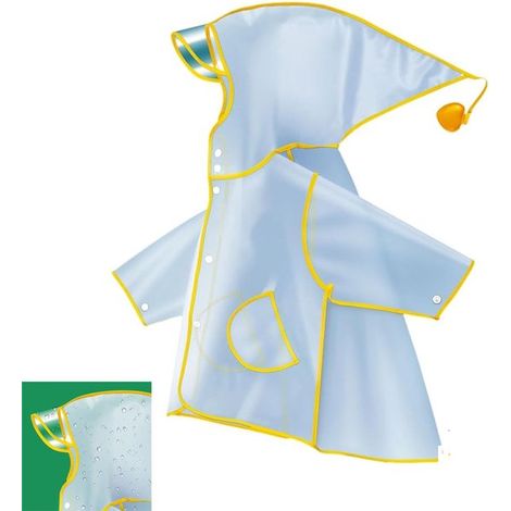 Imperméable enfant - Imperméable transparent et imperméable - Imperméable réutilisable pour garçons et filles - Imperméable d'extérieur (1/5)