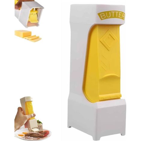 Taglia burro con un solo pulsante, taglia burro e contenitore per il burro, efficiente dispenser di burro in acciaio inox per pane, torte, biscotti (1 pezzo) (1/5)