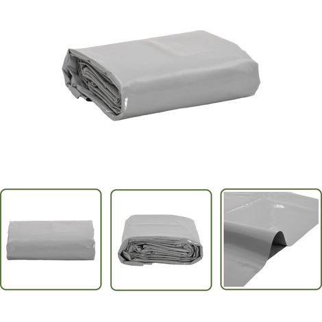 The Living Store Abdeckplane Grau 1,5x10 m 600 g/m² - Abdeckplane - Planen - Wasserdichte Plane - Wetterfeste Plane - Campingplane (1/5)
