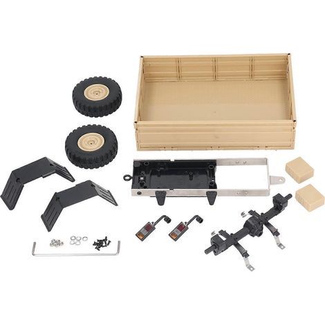Remorque porte-bagages télécommandée pour voiture RC P06 Unimog - Pièces détachées et accessoires jaunes (1/5)