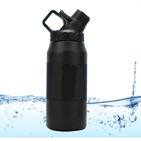 Gourde isotherme en acier inoxydable, élégante et innovante, étanche, grande capacité (750 ml), idéale pour le sport, les activités de plein air, les voyages, les sorties en voiture, etc. Couleur : no (1/5)
