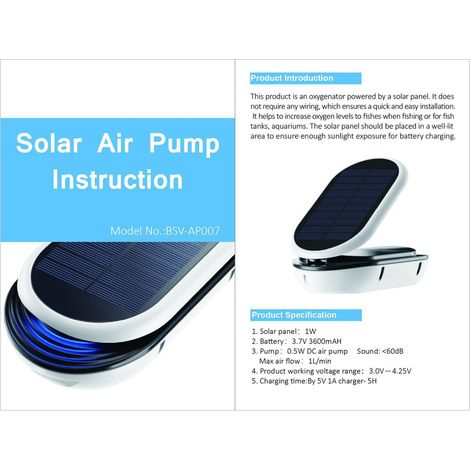 Pompe à oxygène solaire portable AP007 à trois modes (1/4)