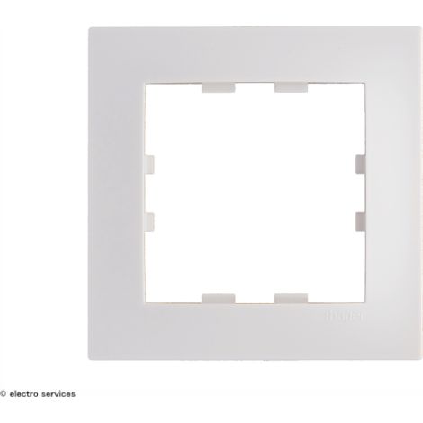 Hager – Plaque de finition Kallysta pop 1 poste – Blanc – Largeur 88mm – Pour intérieur – S'associe avec mécanisme Kallysta