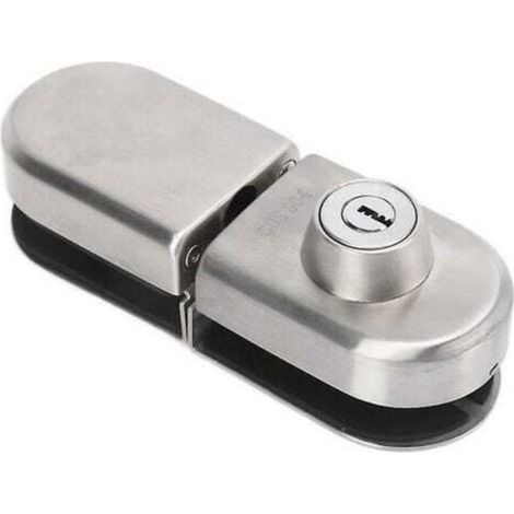 Serrure de porte coulissante en verre, Cadre de serrure de porte en verre 1012mm, Quincaillerie en acier inoxydable Femeo