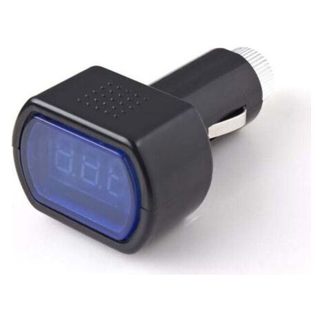 Affichage numérique 12v Led Voiture Véhicule Cigarette Socket Voltmètre Tension Batterie Testeur De Puissance Électrique Jauge Indicateur Van Camion Moto (1pcs) (1/4)