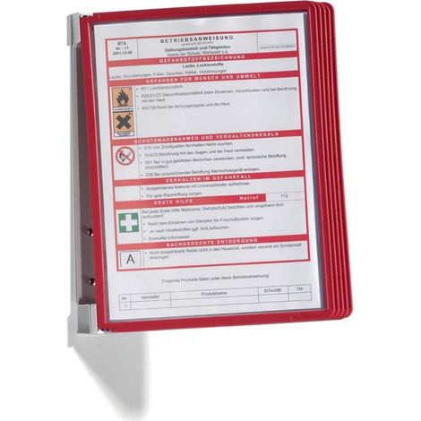 DURABLE Sichtafelsystem Vario Wall 5 rot 555103 (1/4)