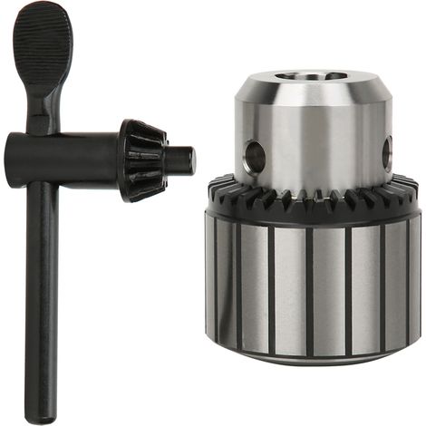 [JAMAIS UTILISÉ]Mandrin de perçage 0,6-20 mm en acier robuste haute précision avec clé de mandrin pour outils électroportatifs 1-16 mm (1/5)