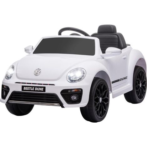 Elektro-Kinderfahrzeug, VW Käfer, 3-5 km/h, mit Fernbedienung & Musik, Weiß, pour maison, design moderne (1/5)