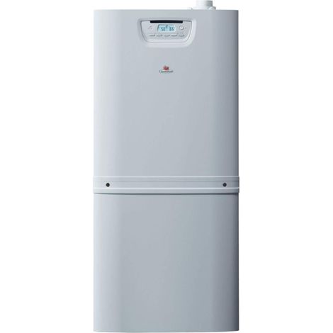 Saunier Duval – Chaudière gaz à condensation 30kW avec ballon 90L – Évacuation ventouse – Énergie gaz naturel – Surface d'action optimisée (1/3)