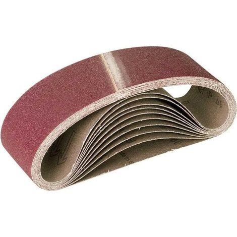 bandes abrasives, 533 x 75 mm, G40, p. ponceuses à bande portatives, corindon normal (Lot de 10)