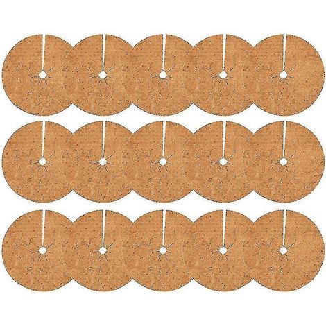 15 tapis plats en soie de cocotier avec trou rond au centre tapis en herbe végétale tapis pour pots de fleurs 30x30 PXCL (1/3)