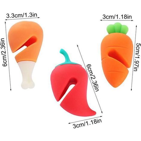 Levier De Couvercle - Silicone Anti-projection - Pour Marmite À Soupe Et Casserole - Lot De 6 (1/5)